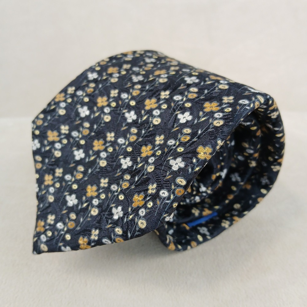 Joseph & Lyman 3.75x61 Mens Tie Silk Jacquard Floral Black‎